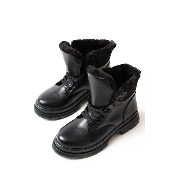 ASM-080 Siyah Bağcıklı Günlük Kadın Bot