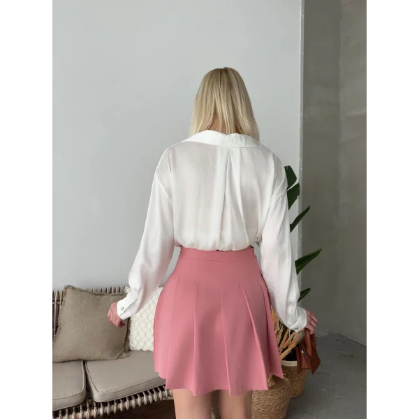 Atlas belden Pileli etek s24930