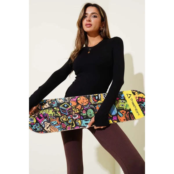 Basic Parmak Geçirme Detaylı Bluz siyah T4266