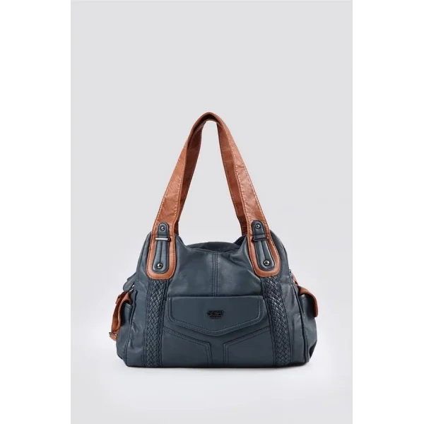 Batti Mavi Cilt Omuz Çantası