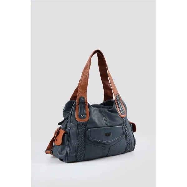 Batti Mavi Cilt Omuz Çantası