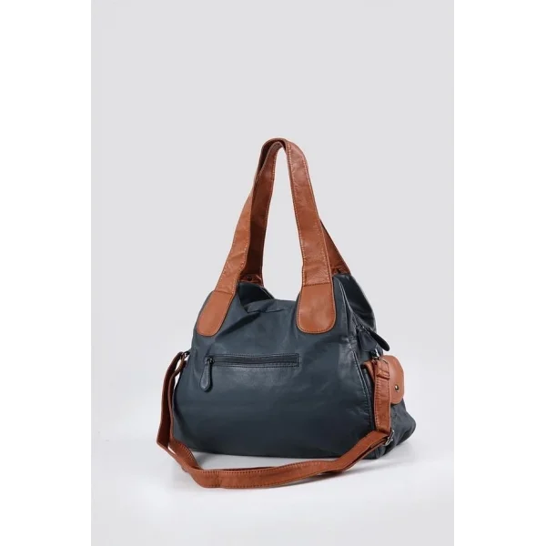 Batti Mavi Cilt Omuz Çantası