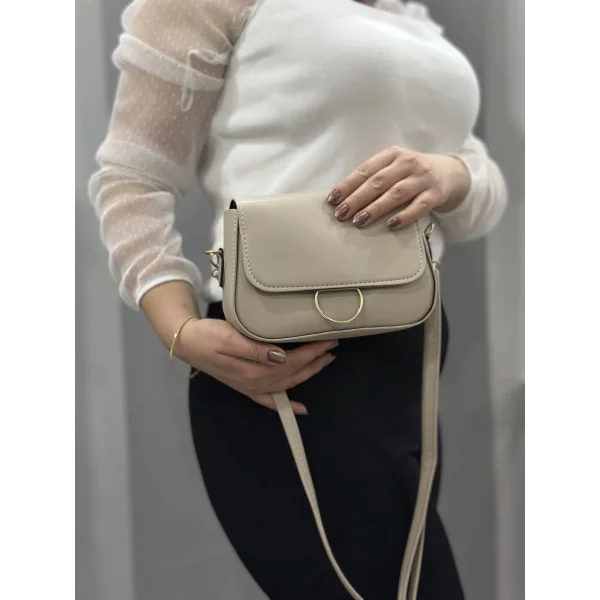 Bej cilt mossi çanta