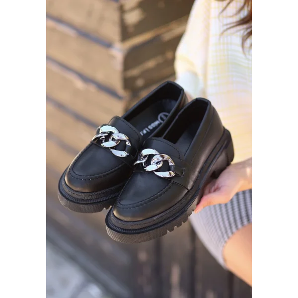 Biga Siyah Cilt  Ayakkabı