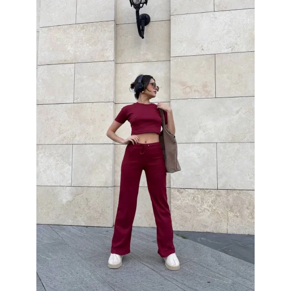 Bol paça pantolonlu alt üst takım