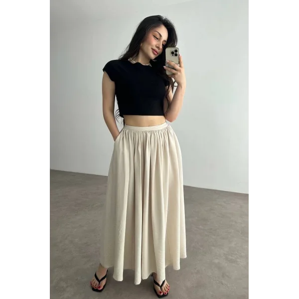 Cepli keten etek bej kz24