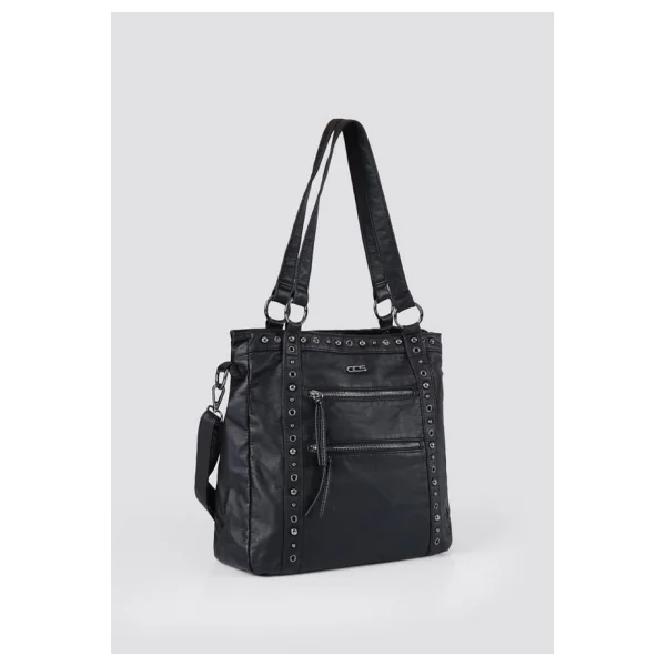 Çetya Siyah Cilt Omuz Çantası