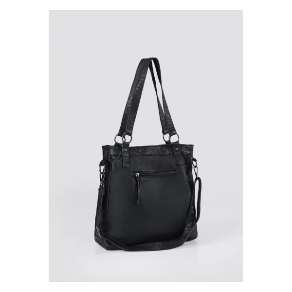 Çetya Siyah Cilt Omuz Çantası