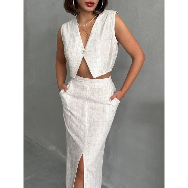 Çilek takım etek yelek