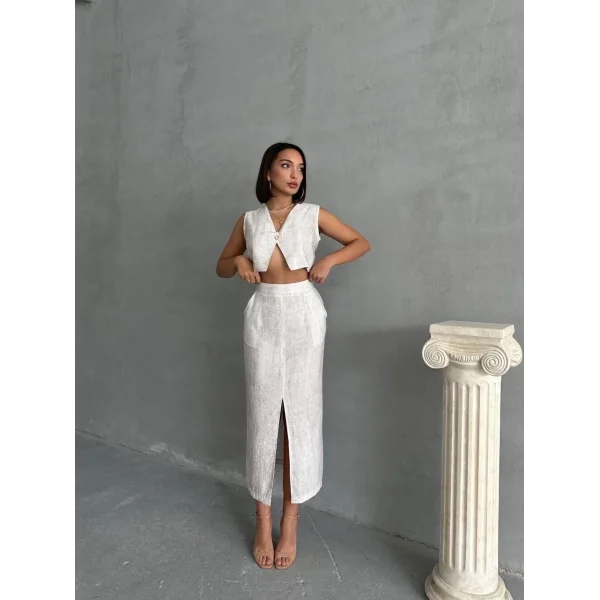 Çilek takım etek yelek