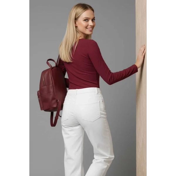 Çıtçıt Detaylı Bluz Bordo T4343