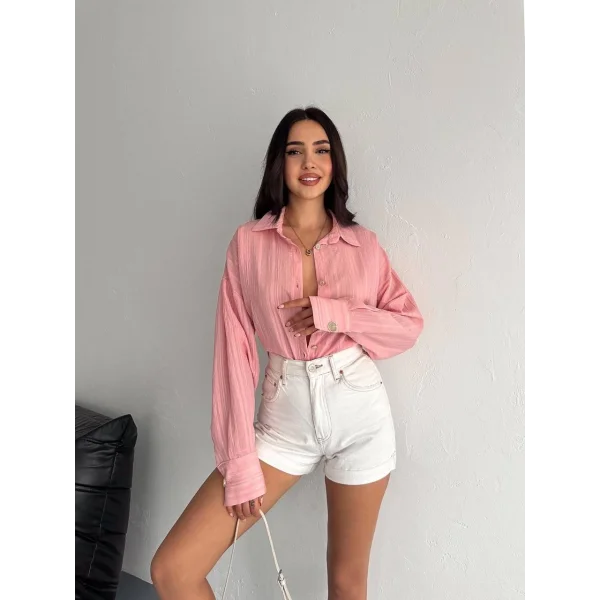 Çizgili oversize gömlek