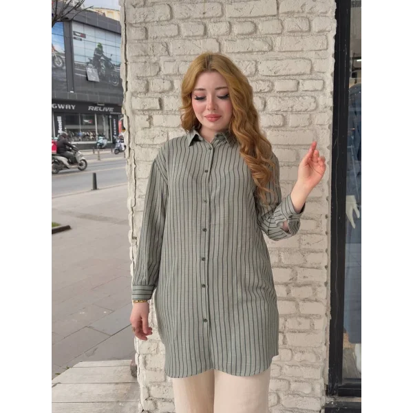 Çizgili tunik gömlek