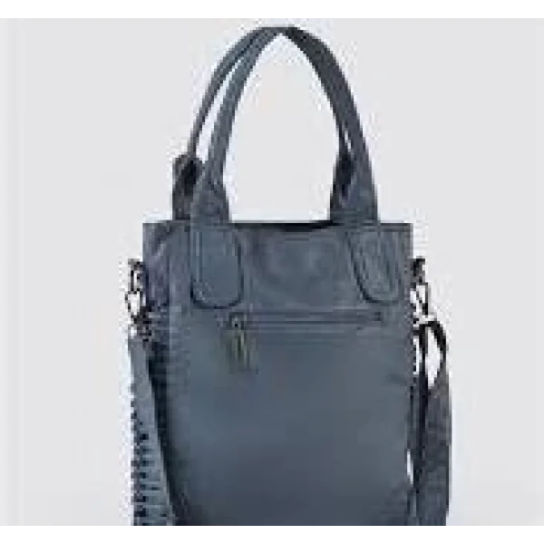 Deay Mavi Cilt Omuz Çantası