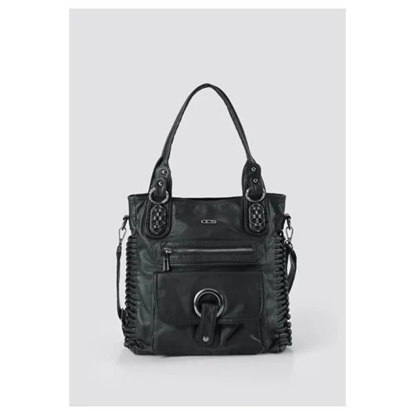 Deay Siyah Cilt Omuz Çantası