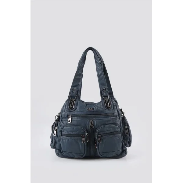 Diwer Mavi Cilt Omuz Çantası