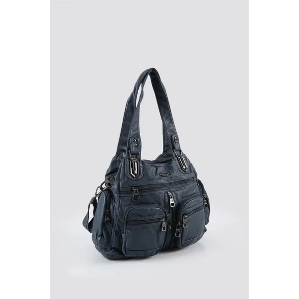 Diwer Mavi Cilt Omuz Çantası