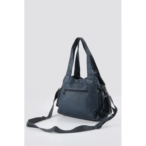 Diwer Mavi Cilt Omuz Çantası