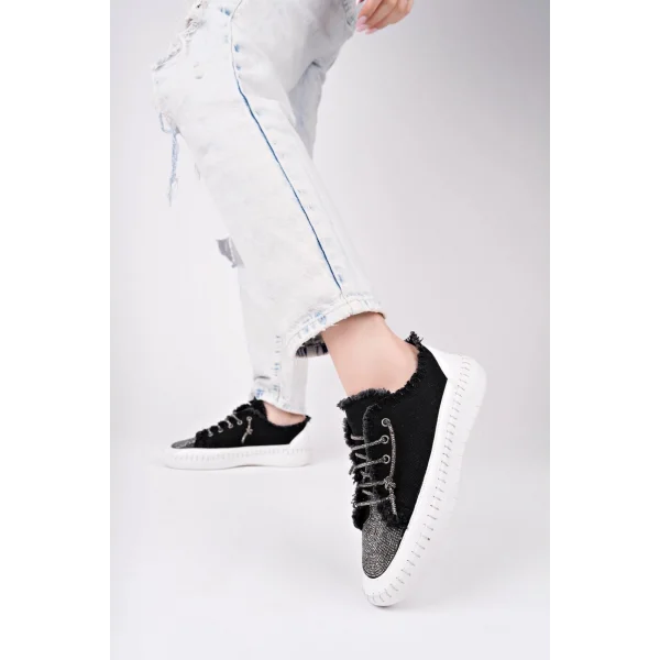 Enber Siyah Kot Bağcıklı Spor Ayakkabı