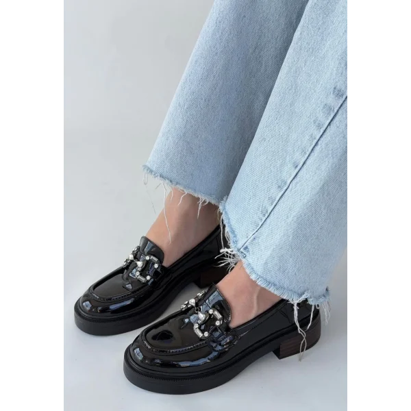 Ertin Siyah Rugan Oxford Ayakkabı