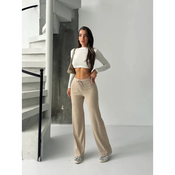 Fit comfort bej salaş pantolon A6011