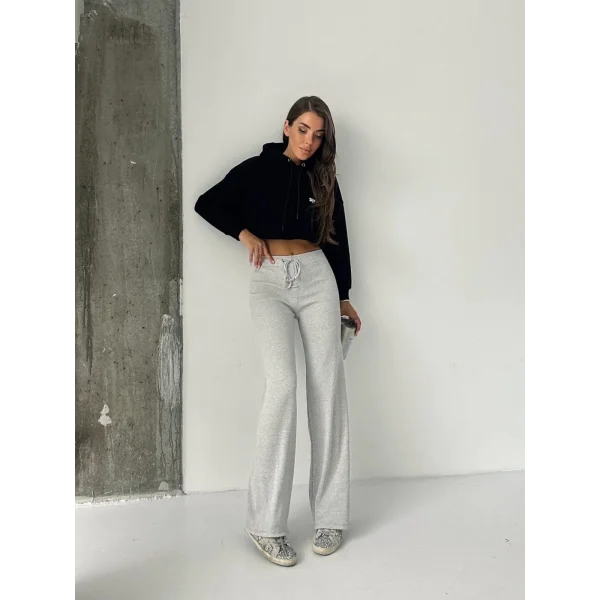 Fit comfort gri salaş pantolon A6011