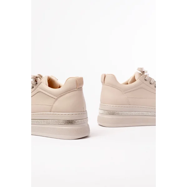 FLN-1999 Nut Bağcıklı Taban Taş Aksesuarlı Günlük Spor Ayakkabı