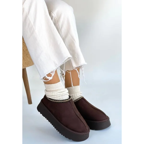 Foyk Kahverengi Süet Bot