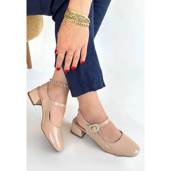 Gowe Nude Rugan Topuklu Ayakkabı