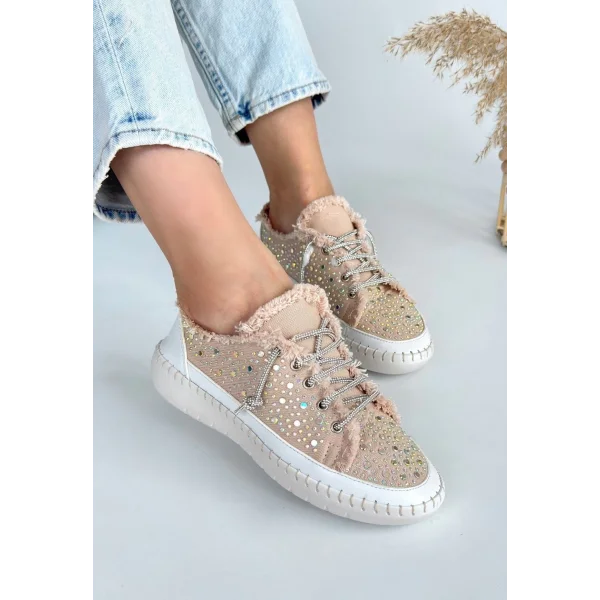 Guji Bej Kot Bağcıklı Spor Ayakkabı