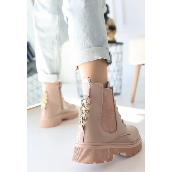 Harte Nude Cilt Bağcıklı Bot