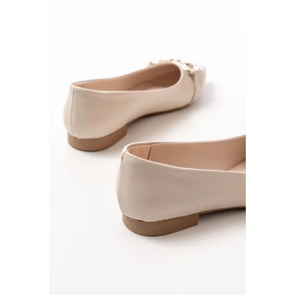 İNF-133 Ten Taşlı Tokalı Günlük Kadın  Babet