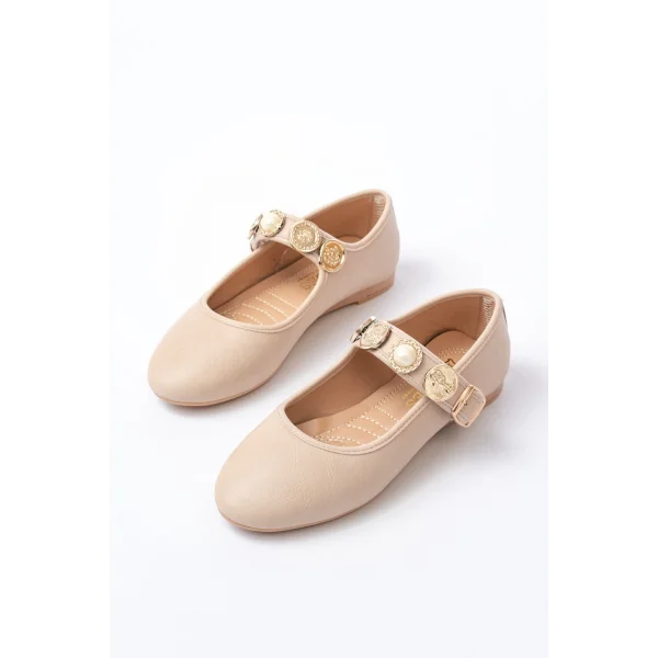 İNF-6363  Nut Baret Tokalı Günlük Bayan Ayakkabı