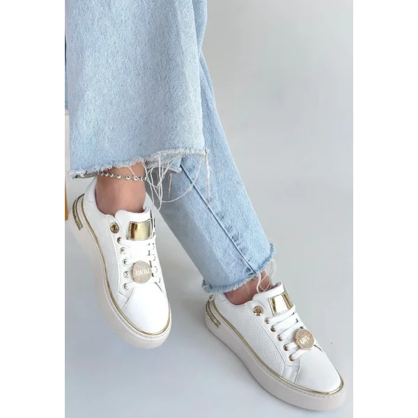 Jlar Beyaz Cilt Bağcıklı Spor Ayakkabı