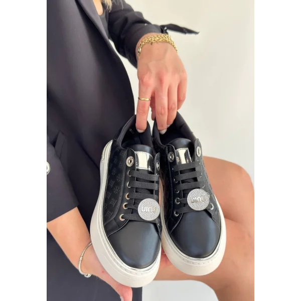 Jlar Siyah Cilt Bağcıklı Spor Ayakkabı