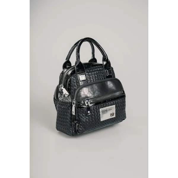 Karen Siyah Cilt Omuz Çantası