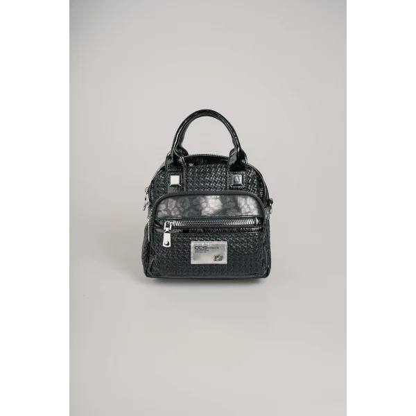 Karen Siyah Cilt Omuz Çantası