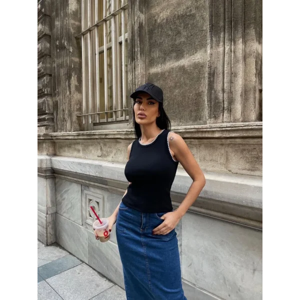 Kaşkorse kumaş bluz