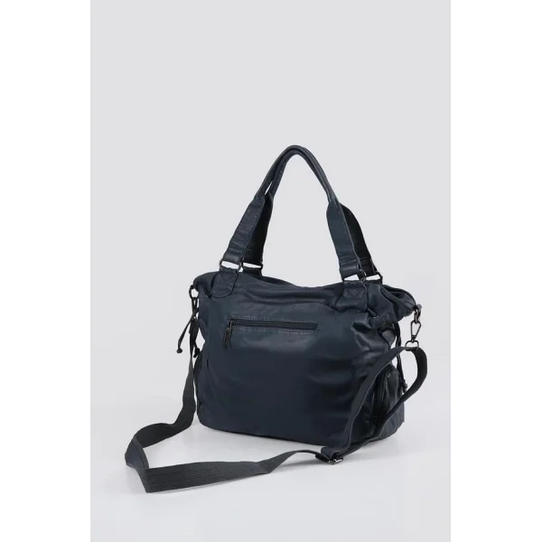 Katti Mavi Cilt Omuz Çantası