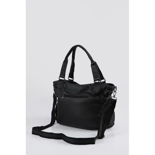 Katti Siyah Cilt Omuz Çantası