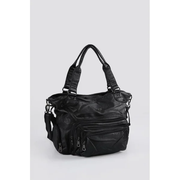 Katti Siyah Cilt Omuz Çantası