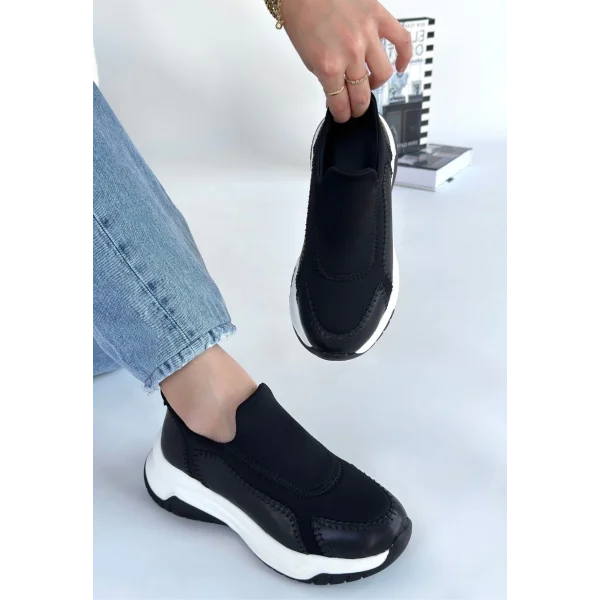 Kendy Siyah Cilt Spor Ayakkabı