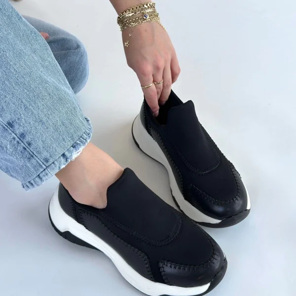 Kendy Siyah Cilt Spor Ayakkabı