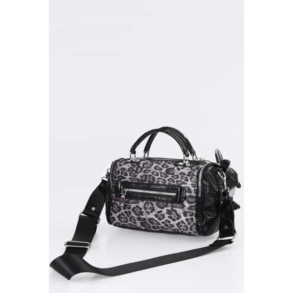 Kiwer Siyah Cilt Omuz Çantası