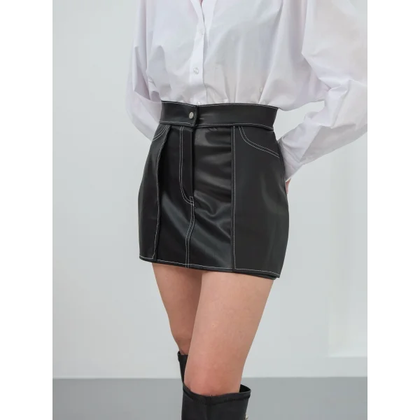 Kontrast deri etek siyah w260015