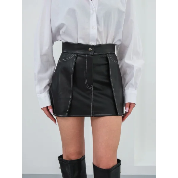 Kontrast deri etek siyah w260015