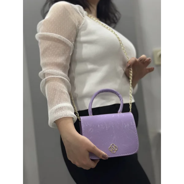 Lila cilt krash çanta