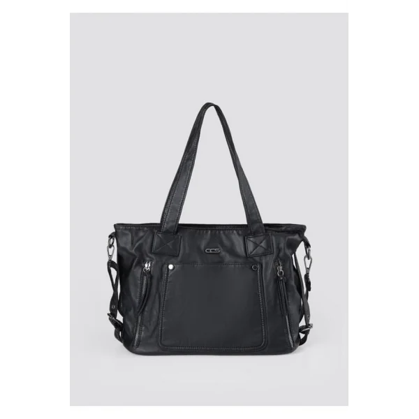 Lonti Siyah Cilt Omuz Çantası