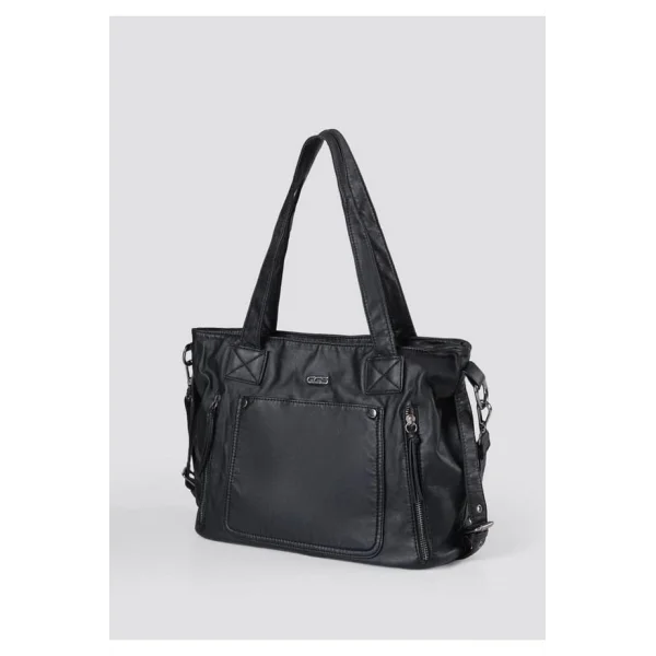 Lonti Siyah Cilt Omuz Çantası