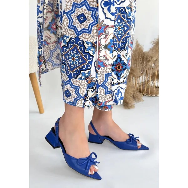 Lotta Mavi Cilt Topuklu Ayakkabı